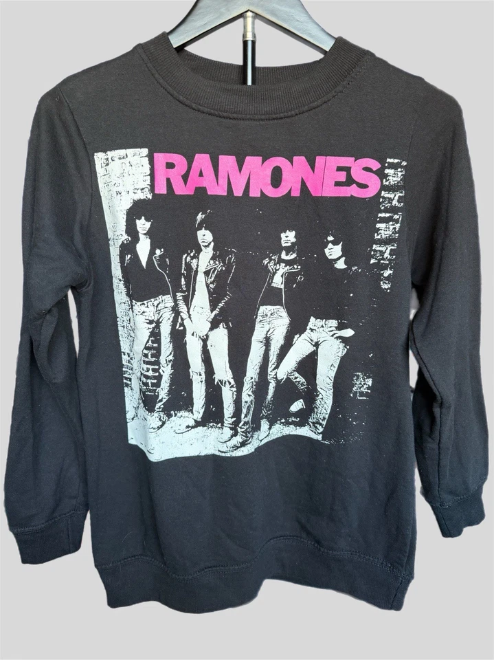 Sudadera Ramones Band Cuello Redondo Mujer Talla Pequeña Rock N Roll Clásica Punk Foto 2 de 4