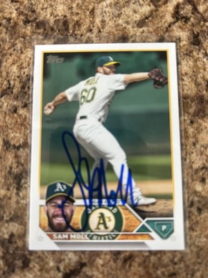 Sam Moll Signed 2023 Topps Auto Oakland Athletics A's # 8