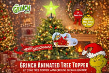Mr. Christmas Grinch & Max Animated Tree Topp...