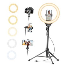 12'' Selfie Ring Light with 62    Tripod Stand for Video Black 12in-standard