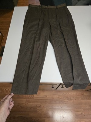 Vintage BRAGGI by Louis Raphael Men's Dress Pants Brown 36x29 Clean Slacks 