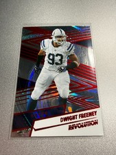 2025 Panini Revolution Dwight Freeney #197 Red Swirl Colts