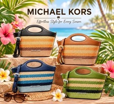 NWT Michael Kors Tatum XS Mini Woven Convertible Crossbody Bag