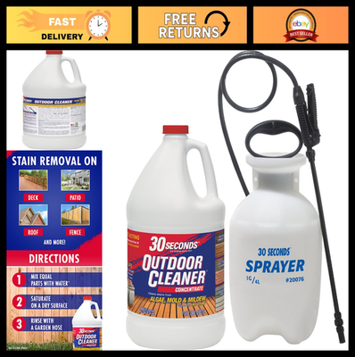#ad Outdoor Mold amp; Mildew Stain Remover Concentrate 128 fl oz amp; 1 Gallon Pump Spraye $97.99