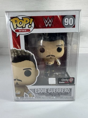 Funko Pop! WWE #90 Eddie Guerrero GameStop Exclusive Vinyl Figure & Mania Pin XX