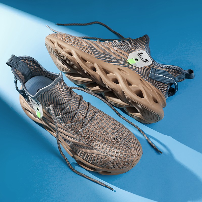 SAOLA Scarpe da ginnastica alla moda suola lama sneakers stringate in rete traspiranti