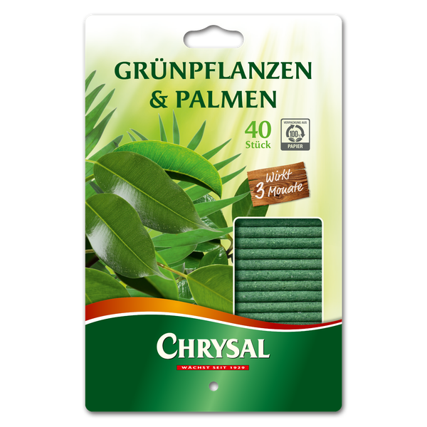 Chrysal GrüNpflanzen & Palmen DüNgestäBchen - 40 StüCk Pflanzennahrung-image