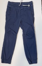 H M Boys Navy Blue Pull-On Jogger Pants - Size 5-6Y Used