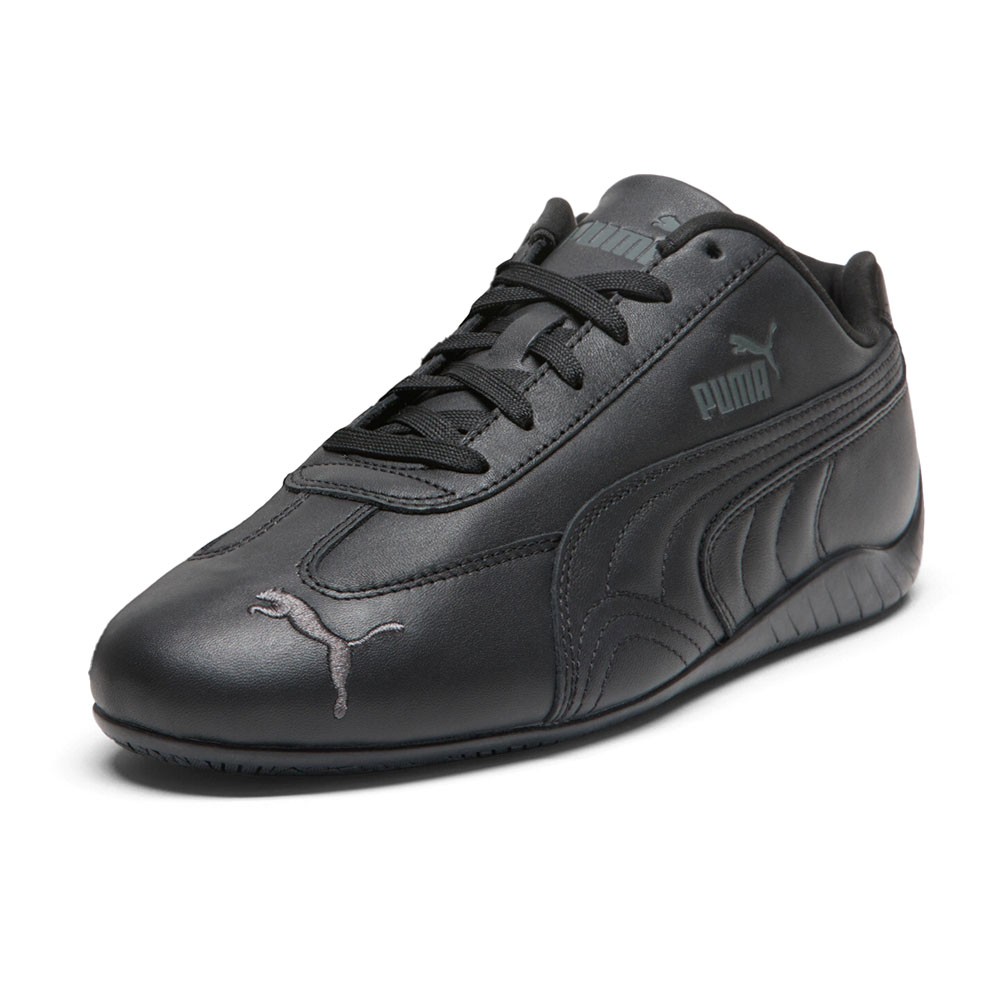 PUMA Speedcat Full Leather Lace Up Mens Black Sneakers Casual