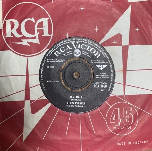 ELVIS PRESLEY 'U.S. Male/Stay Away' 1968 UK 45 RCA1688 ELVIS NM!