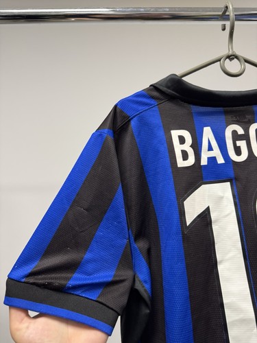 Vintage Nike Inter Milan Roberto Baggio #10 Home Retro Football Shirt 1998/1999 - Picture 13 of 18