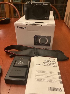 Canon EOS M6 24.2MP Mirrorless Digital Camera Body (Black)