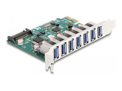 Delock PCI Express x1 Card for 7 x USB 5Gbps Type-A Female PCIe 90104