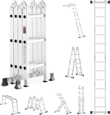 Multi-Purpose Folding Ladder, 7-In-1 Tall Step Ladder, a Frame 3 Step Adjustable