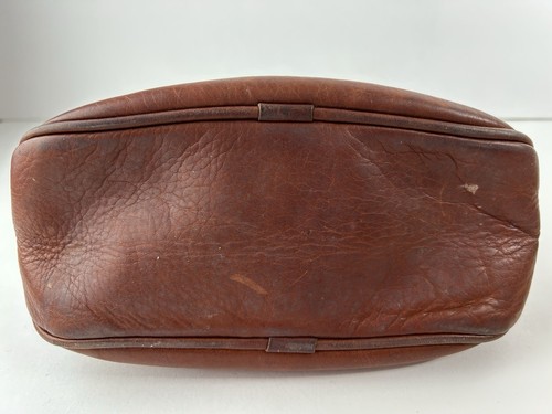 King Ranch Brown Leather Toiletries Shave Makeup Case Accessory Travel Bag - Picture 3 of 8