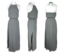 Show Me Your MUMU Heather Halter Dress Gray Womens Small