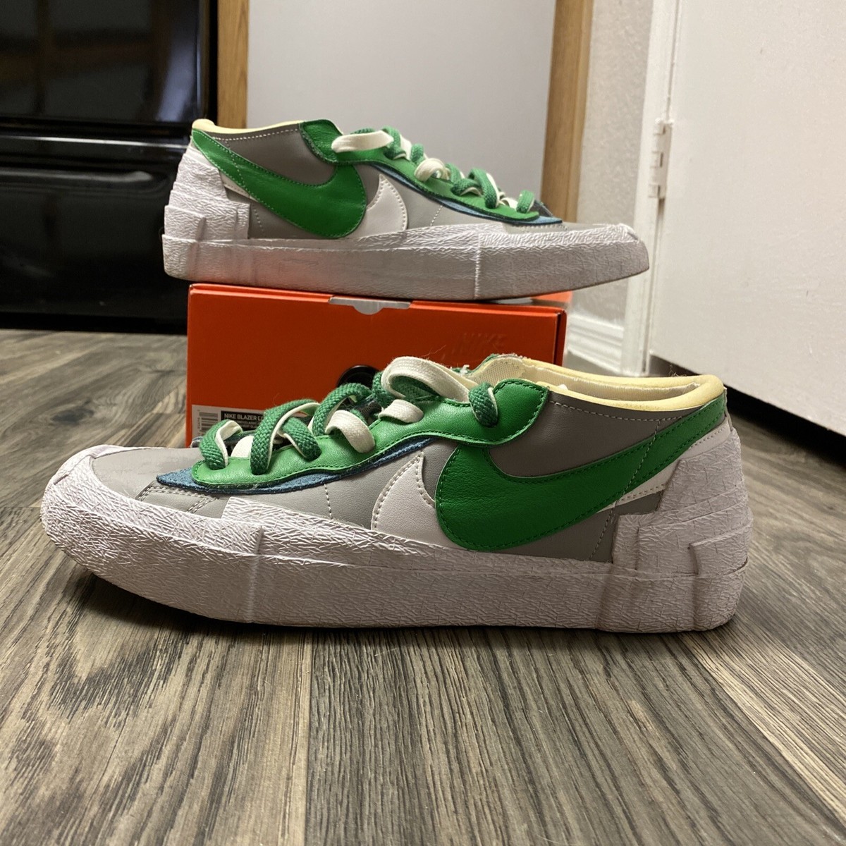 Sacai Classic Green Sacai X Nike Blazer Low Green Sneakers Blazer