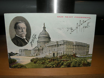VINTAGE TAFT OUR NEXT PRESIDENT POSTCARD Buffalo 1908 | eBay