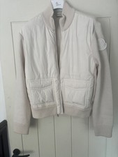 Moncler Womens Knit Jacket Cream
