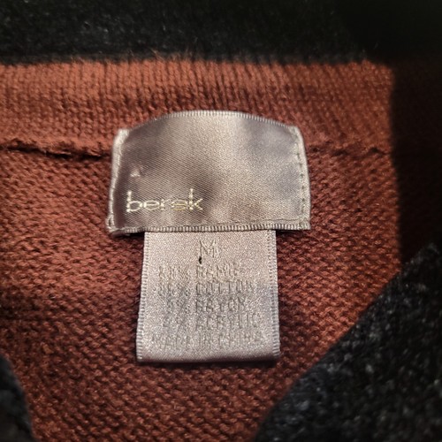Rare Berek FALL Sweater Women Med Brown Leaves Lady Purses Embellished Cardigan - Picture 8 of 13