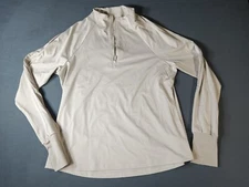 RBX Active Women’s Jacket Long Sleeve 1/4 Zip Size Large Color Sand Thumb Holes