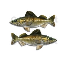 Walleye Sticker Decal Fishing Rv Boat Car Truck Camper Trailer F106 2 Pack Walleye Sticker Decal Fishing Rv Boat Car Truck Camper Trailer F106 2 Pack