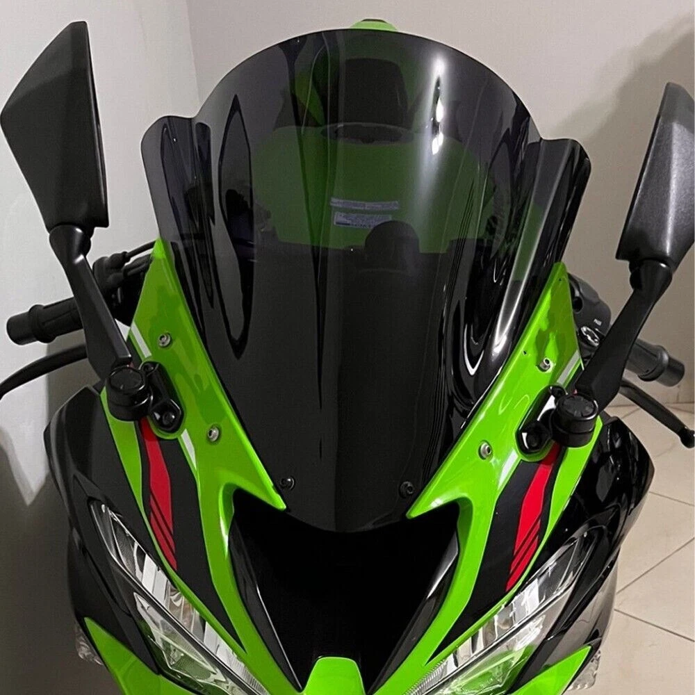 For ZX6R 2019 2023 Motrocycle Front Windshield Double Bubble
