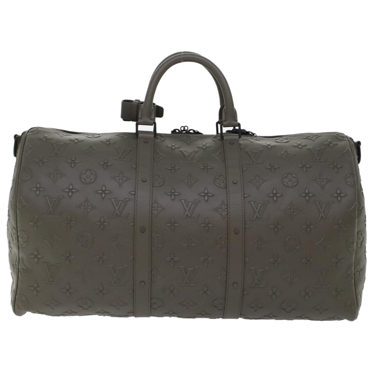 LOUIS VUITTON Monogram Seal Keepall Bandouliere 50 Bag Khaki 
