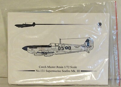 Czech Master Resin Supermarine Seafire Mk. III 1:72 OB PS 'Forest Creek Gems'