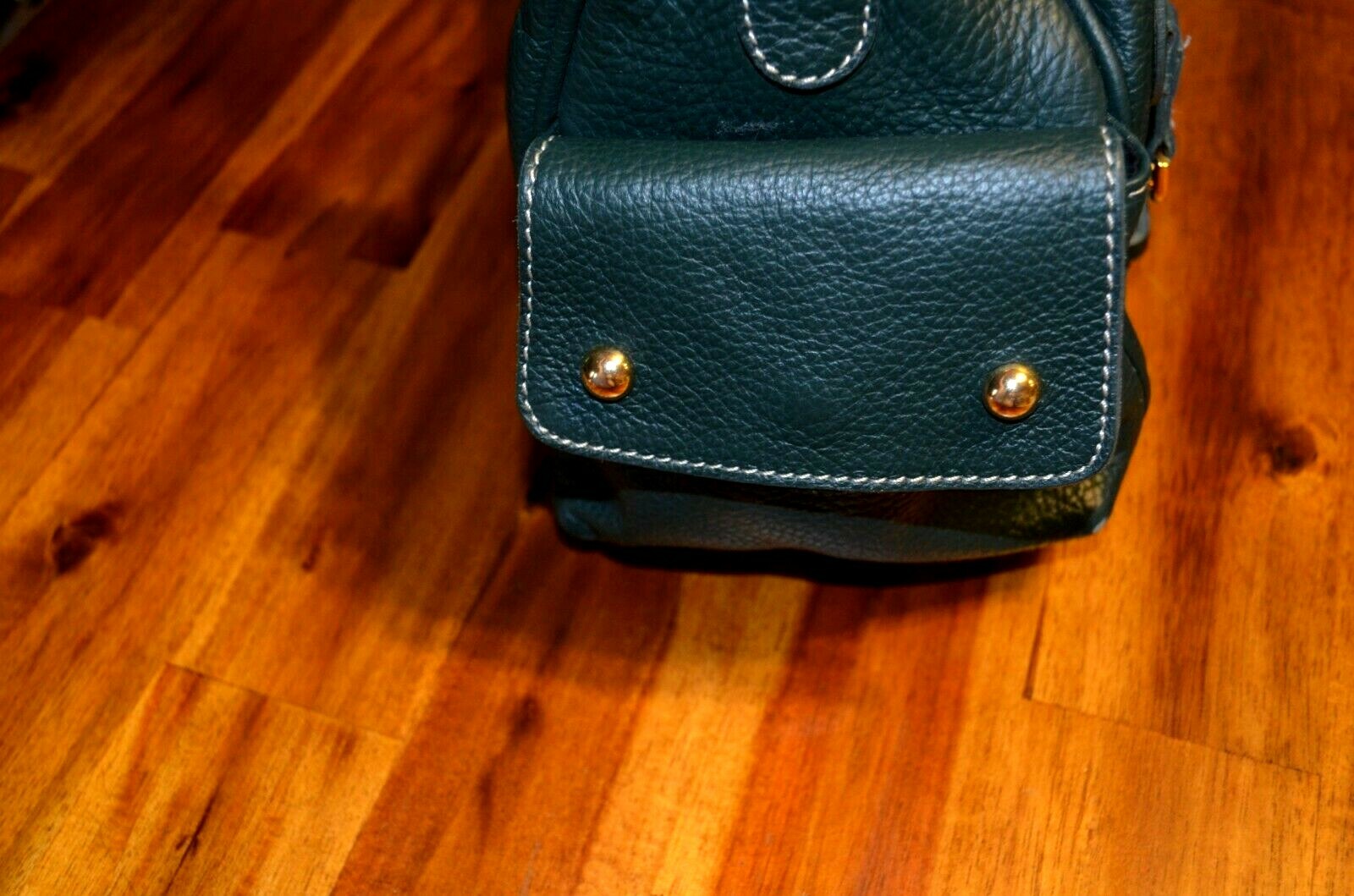 Guia's Made in Italy Leather Shoulderbag with Gold To… Gem