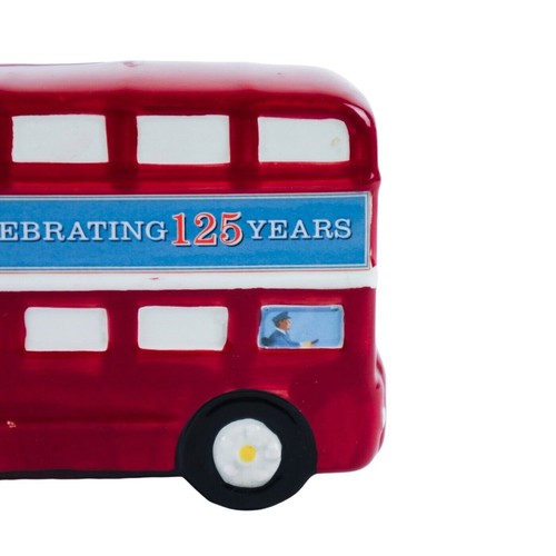 RARE Marks & Spencer London Red Double Decker Bus in Ceramic (15 cm) Money Box - Picture 3 of 9