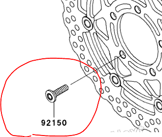 Kawasaki ZX6R front brake disc bolt kit Titanium 97-25 Ti rotor bolts ZX6 RR 636 - Picture 2 of 7