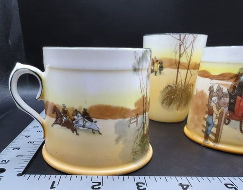 Royal Doulton Coaching Days Porcelain Two Mugs and One Tumbler Cup - Picture 6 of 8