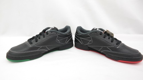 Reebok x Human Rights Now! Club C 85 Sneakers | Black/Grey/Red/Green | Sz: 9.5 - Picture 3 of 11