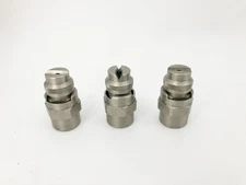 Lot of 3 New S.S. Co. 4438884 Spray Nozzles 1/4" 65 Degree 50psi 1/4 QJ-SS QU-SS