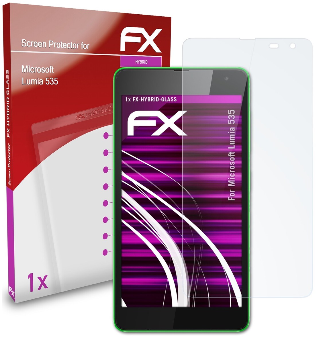 Bruni 2x Proteggi Schermo per Microsoft Lumia 535 Pellicola Protettiva