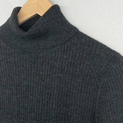 UNIQLO Sweater Womens M Wool Blend Turtleneck Ribbed Jumper