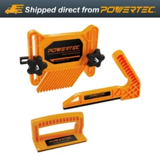 POWERTEC Safety Kit - Featherboard, Push Block and Push Stick, 3PK (71551)