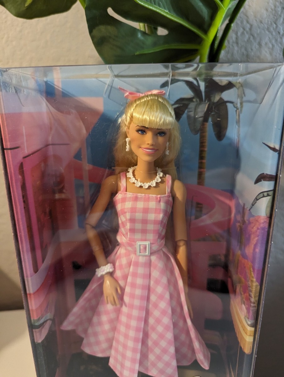 open lace back dress Barbie in Pink Gingham Dress  Barbie The Movie  Kidstuff
