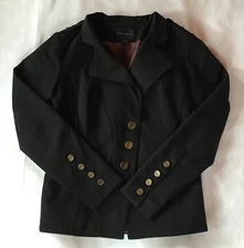 EUC Women's Tribal Black Knit Lined Lightweight Jacket-Sz 4