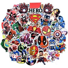 100Pcs Vinyl Hero Stickers Pack Skateboard Luggage Laptop Decals Dope Bomb Lot