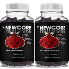 (2 Pack) Newcore Male Performance Gummies, New Core Max Formula (2 Month Supply)