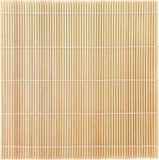 Natural Bamboo Sushi Mat Sushi Roller 9.5 inch Square