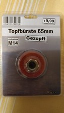 Topfbürste 65 mm, Aufnahme M14, Gezopft,  Schleif-Werkzeug, Neu,