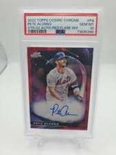 2022 Topps Cosmic Chrome Pete Alonso RED FLARE Star Gaze Auto 4/5 #SGA-PA PSA 10