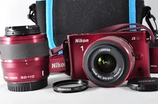 [Near Mint] Nikon 1 J2 Digital Camera 10-30mm + 30-110mm Lens From Japan By DHL
