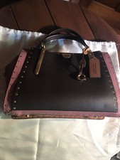 coach exotic mixed leather dreamer satchel