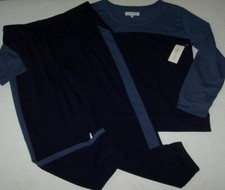 NWT Karen Neuburger LIVE LOVE LOUNGE Navy/Blue SOFT French Terry Pajama Set XL