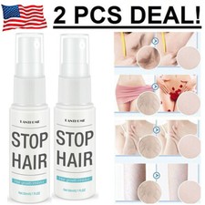 2x Permanent Hair Removal Spray Stop Hair Growth Inhibitor Remover For Men Women