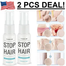 2x Permanent Hair Removal Spray Stop Hair Growth Inhibitor Remover For Men Women